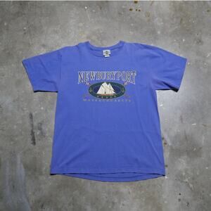 Vintage 90s Newbury Port Massachusetts Mens Size L Made In USA Tee